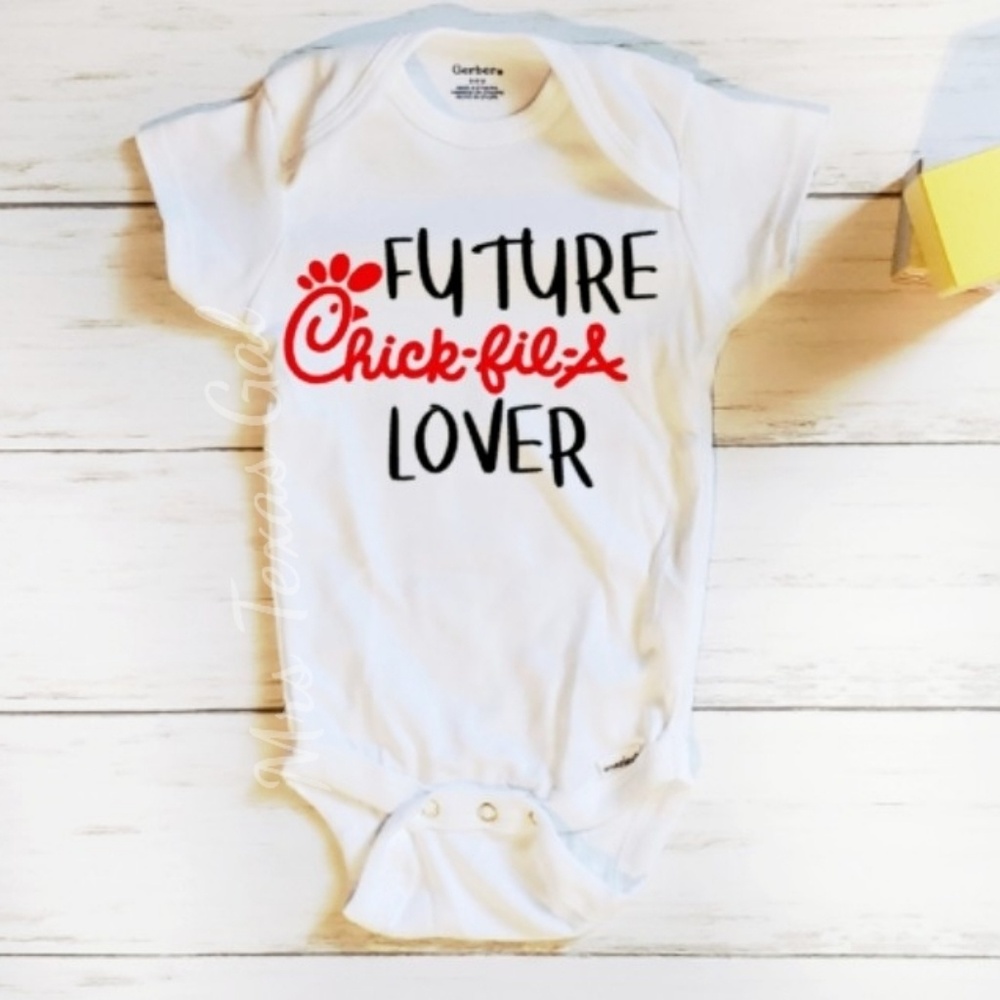 Customized 'Chick Fil A Lover' Onesie